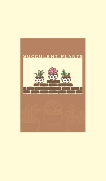 [LINE着せ替え] Succulents J-Orange (Ye5)の画像1