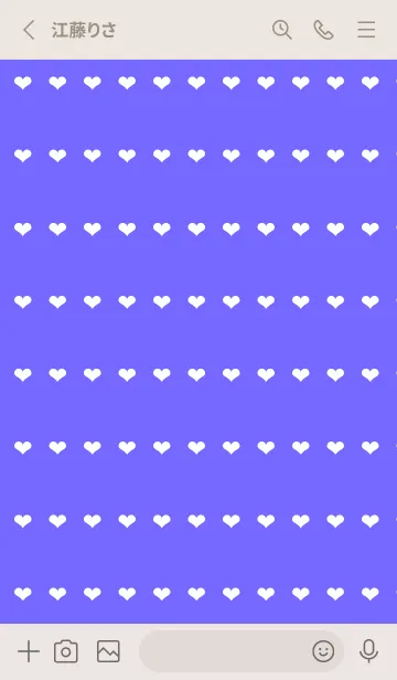 [LINE着せ替え] ホワイトハートのノート/ブルーパープルの画像2