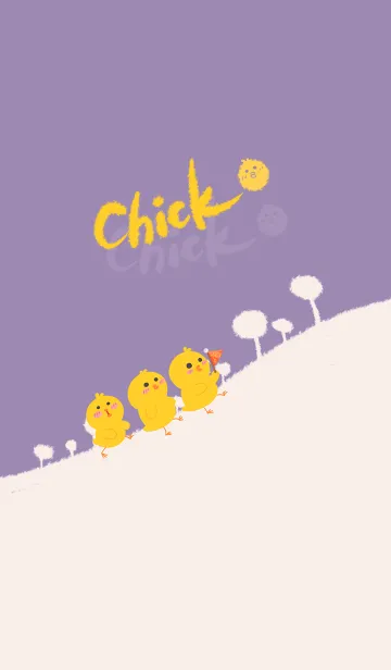 [LINE着せ替え] Chick-purple (Red2)の画像1