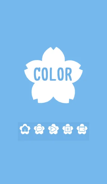 [LINE着せ替え] blue color E16の画像1