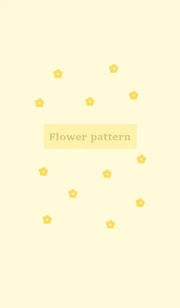 [LINE着せ替え] flower pattern(lemon yellow)の画像1