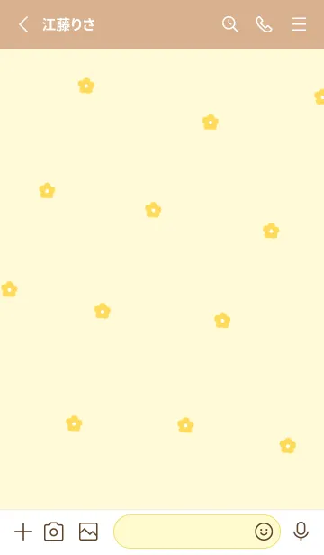 [LINE着せ替え] flower pattern(lemon yellow)の画像2