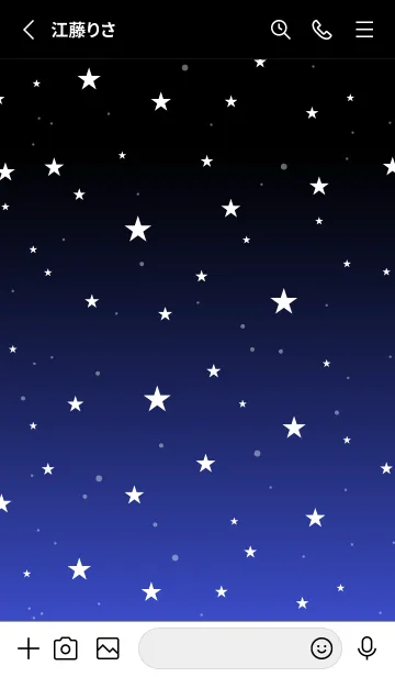 [LINE着せ替え] - Starry Sky Iris Blue -の画像2