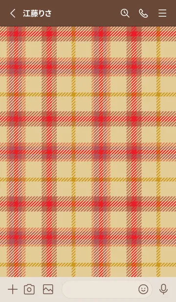 [LINE着せ替え] plaid & Heart 43の画像2