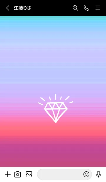 [LINE着せ替え] グラデーション ダイアモンド  195の画像2