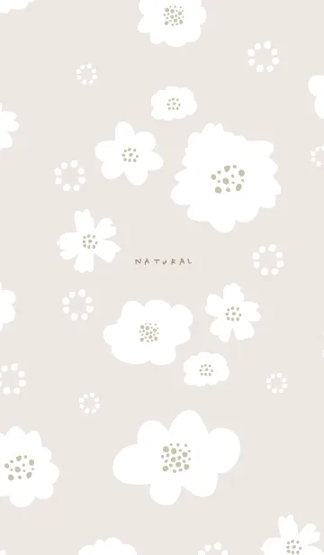 [LINE着せ替え] 白花と白丸24の画像1