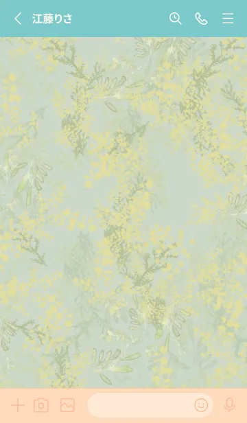 [LINE着せ替え] flower of mimosa -mint-の画像2