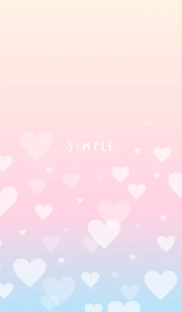 [LINE着せ替え] グラデーション ハート柄14の画像1