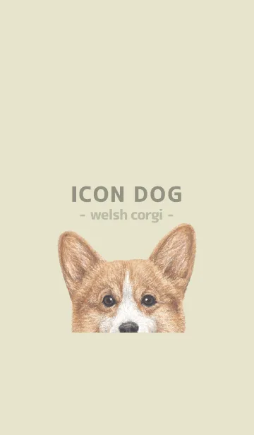 [LINE着せ替え] ICON DOG - コーギー 01 - PASTEL YE/01の画像1