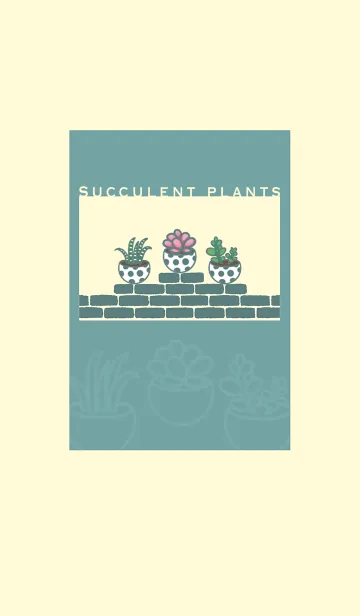 [LINE着せ替え] Succulents J-Indigo (Ye5)の画像1