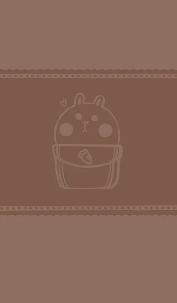 [LINE着せ替え] Pocket cute rabbit J-brown (Br2)の画像1