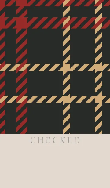 [LINE着せ替え] CHECKED-RED BROWN 34の画像1