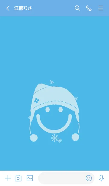 [LINE着せ替え] スマイル＆ニット帽 ミヨゾティの画像2
