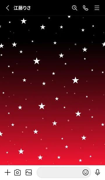 [LINE着せ替え] - Starry Sky Flame Red -の画像2