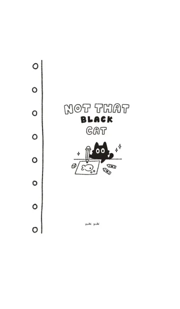 [LINE着せ替え] Dumb Dum : Not that black cat doodle.の画像1