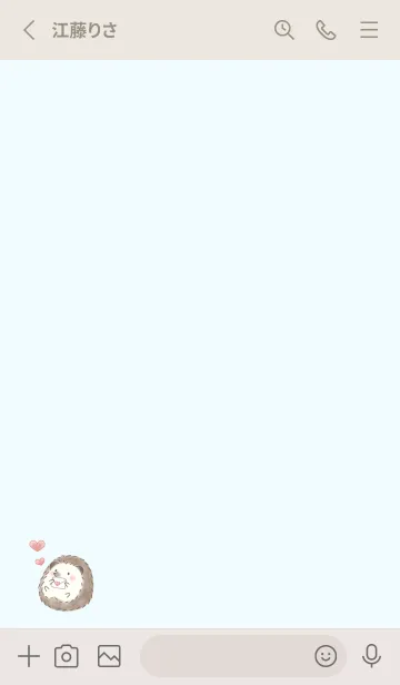 [LINE着せ替え] ハリネズミとラブレター -ブルー-の画像2