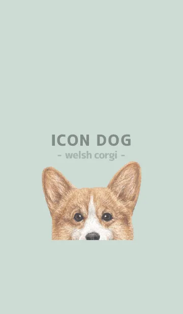 [LINE着せ替え] ICON DOG - コーギー 01 - PASTEL GR/01の画像1