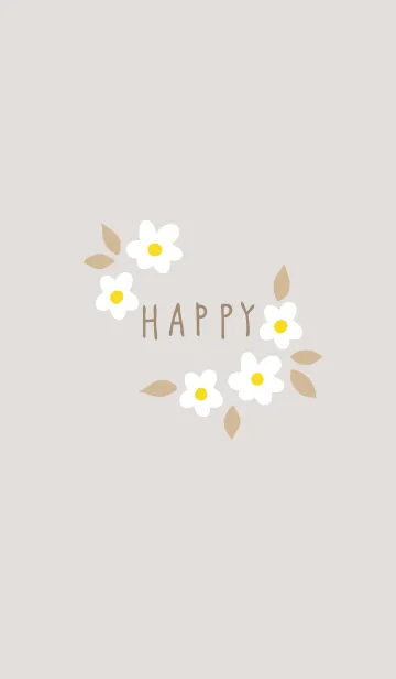 [LINE着せ替え] 5つの白い花6の画像1