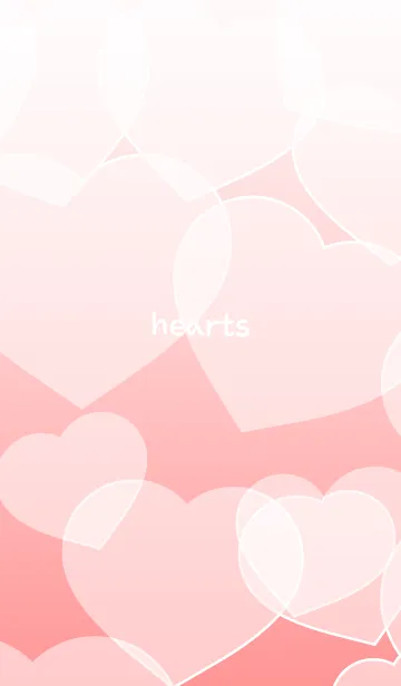 [LINE着せ替え] 立体的なハートパターンの白背景の着せ替えの画像1