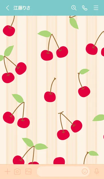 [LINE着せ替え] チェリー チェリー シンプル9の画像2