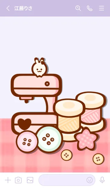 [LINE着せ替え] Lovely sewing tools 2の画像2