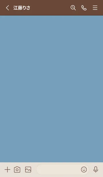 [LINE着せ替え] シンプル（beige blue)V.1413の画像2