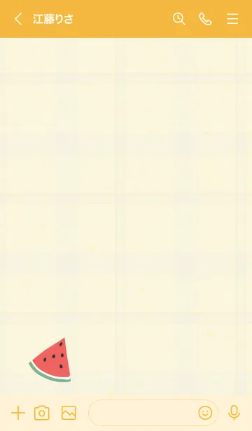 [LINE着せ替え] チェック柄 スイカ22の画像2