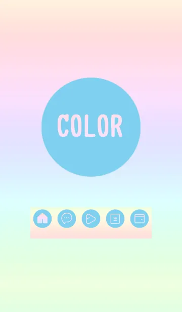 [LINE着せ替え] blue color rainbow A03の画像1