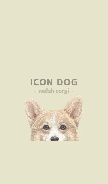 [LINE着せ替え] ICON DOG - コーギー 01 - PASTEL YE/02の画像1