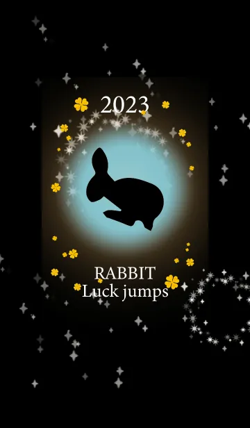 [LINE着せ替え] 水色 : 2023年 ジャンプ兎で運気上昇！の画像1