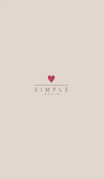 [LINE着せ替え] DUSKY BEIGE - SIMPLE HEART 22の画像1