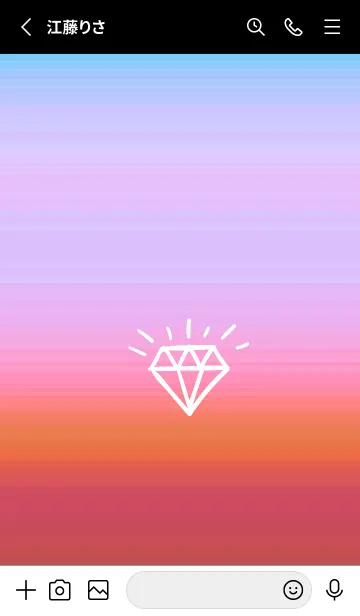 [LINE着せ替え] グラデーション ダイアモンド  196の画像2