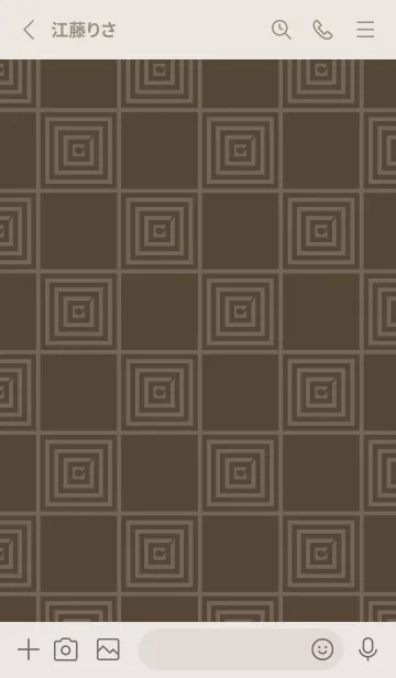 [LINE着せ替え] 和音 市松模様と音符 涅色の画像2