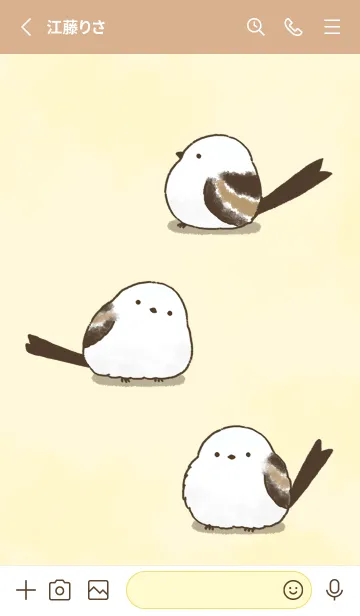 [LINE着せ替え] 大人シンプル✨雪の妖精✨シマエナガの画像2