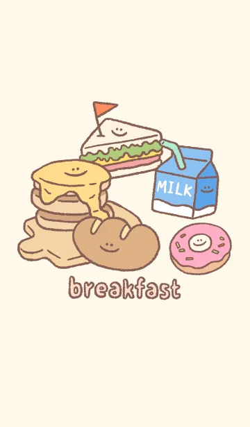 [LINE着せ替え] 可愛い朝ごはんの画像1