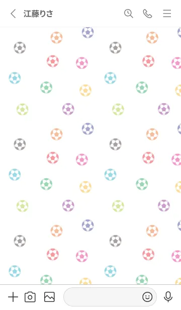 [LINE着せ替え] サッカーボールの着せかえ・カラフルの画像2