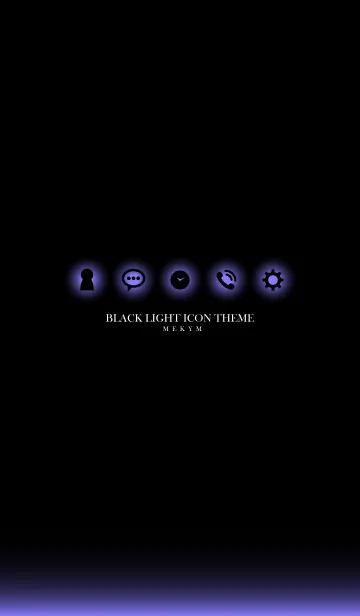 BLACK LIGHT ICON THEME-MEKYM 46の着せ替えメイン画像