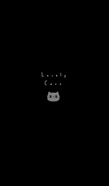 [LINE着せ替え] ねこ。ブラック。の画像1