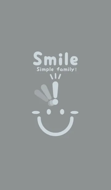 [LINE着せ替え] スマイル＆ヒラメキ アルミニウムグレイの画像1