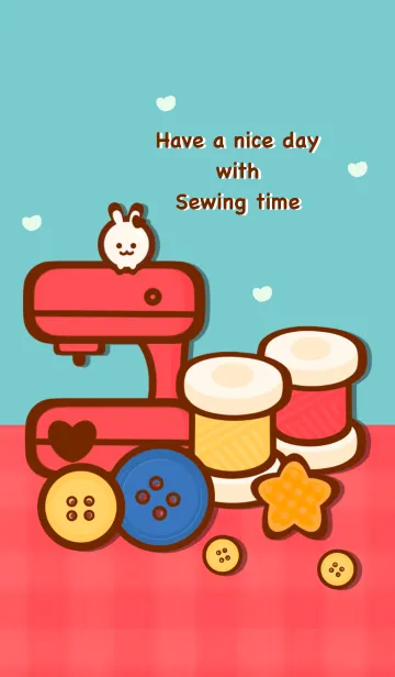 [LINE着せ替え] Happy Time Happy Sewing 2の画像1