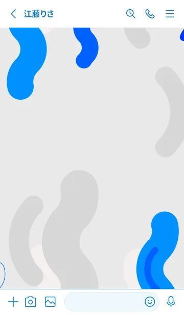 [LINE着せ替え] Abstract White Blueの画像2