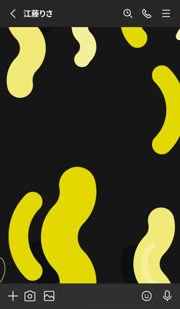 [LINE着せ替え] Abstract Yellow Blackの画像2