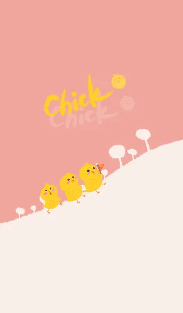 [LINE着せ替え] Chick-light red (Red2)の画像1