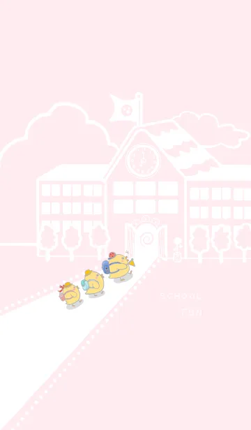 [LINE着せ替え] Little Yellow Duck School fun-White(Pi4)の画像1