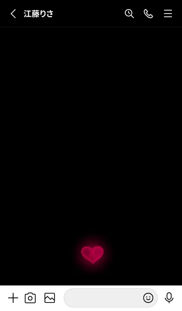 [LINE着せ替え] HEART LIGHT-BLACK 20の画像2