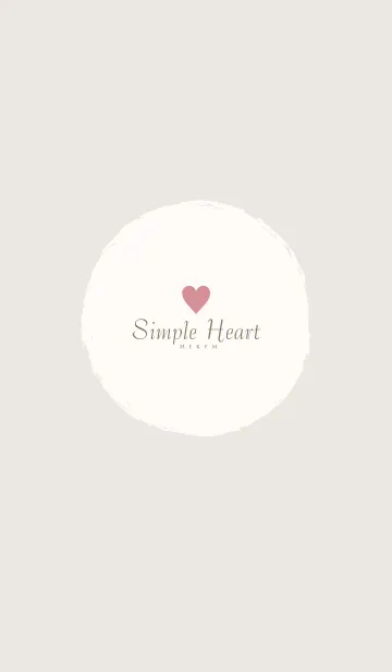 [LINE着せ替え] Simple Heart Dusky Beige - MEKYM 24の画像1