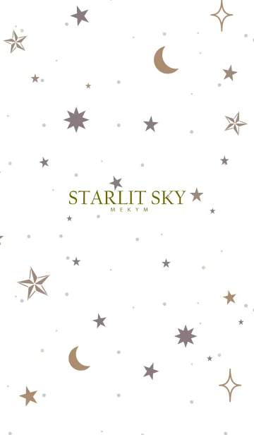 [LINE着せ替え] SIMPLE STARLIT SKY WHITE.MEKYM 2の画像1