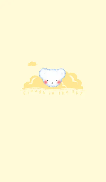 [LINE着せ替え] Cloud bear J-light grayish yellow (Ye5)の画像1