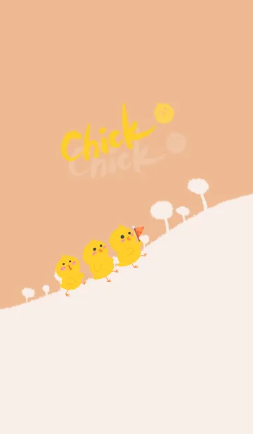 [LINE着せ替え] Chick-Orange (Red2)の画像1