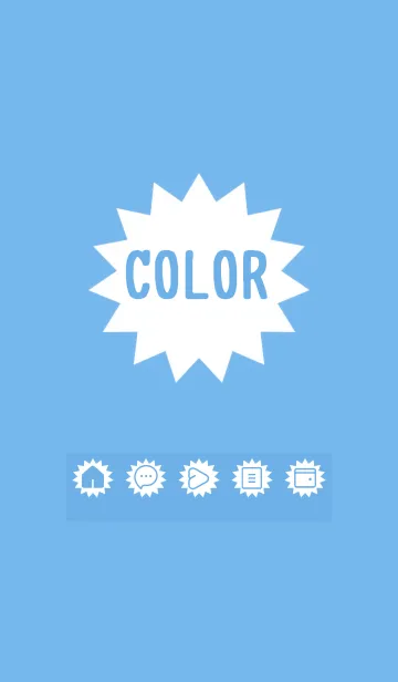 [LINE着せ替え] blue color H16の画像1